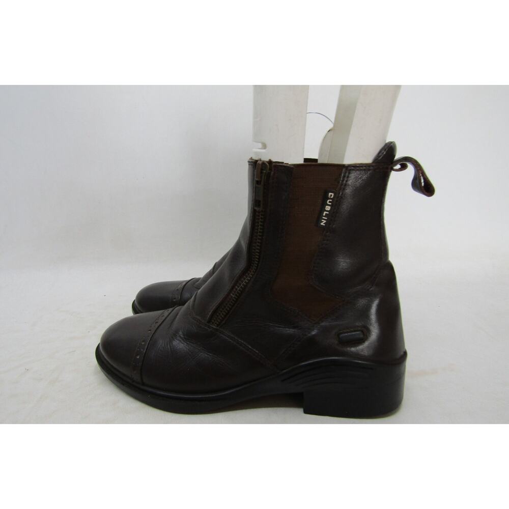 Dublin Womens Sz 7.5 M Brown Leather Zip Ankle Fashion Boots Booties